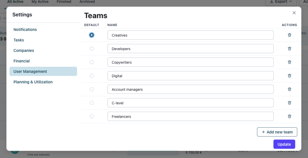 Allfred's enhanced workspace settings provide Admins with comprehensive control over the agency's workspace.